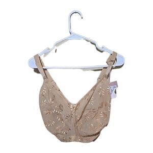 NWT Panache Tango Tan Embroidered Full Figure Underwire Balconette Bra Size 32K